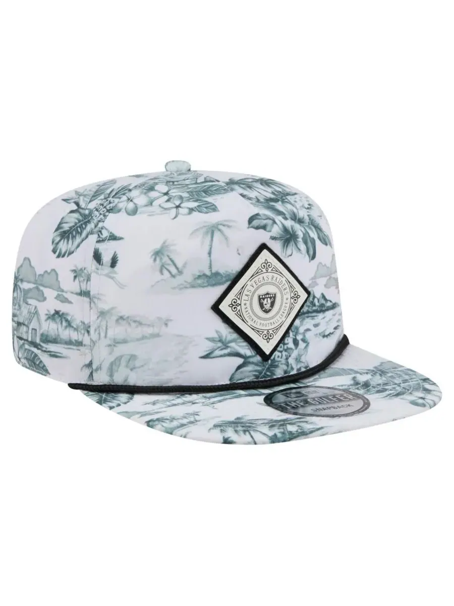New Era Мужская белая бейсболка Las Vegas Raiders Adventure Golfer Snapback — изображение 3 из 4, белый