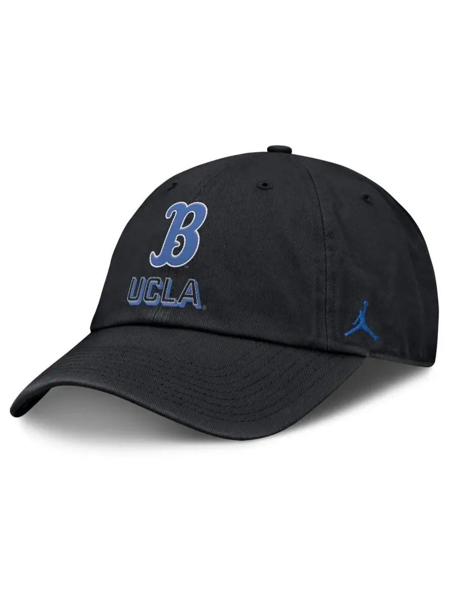 Jordan Мужская черная регулируемая кепка UCLA Bruins 2025 On-Field Club