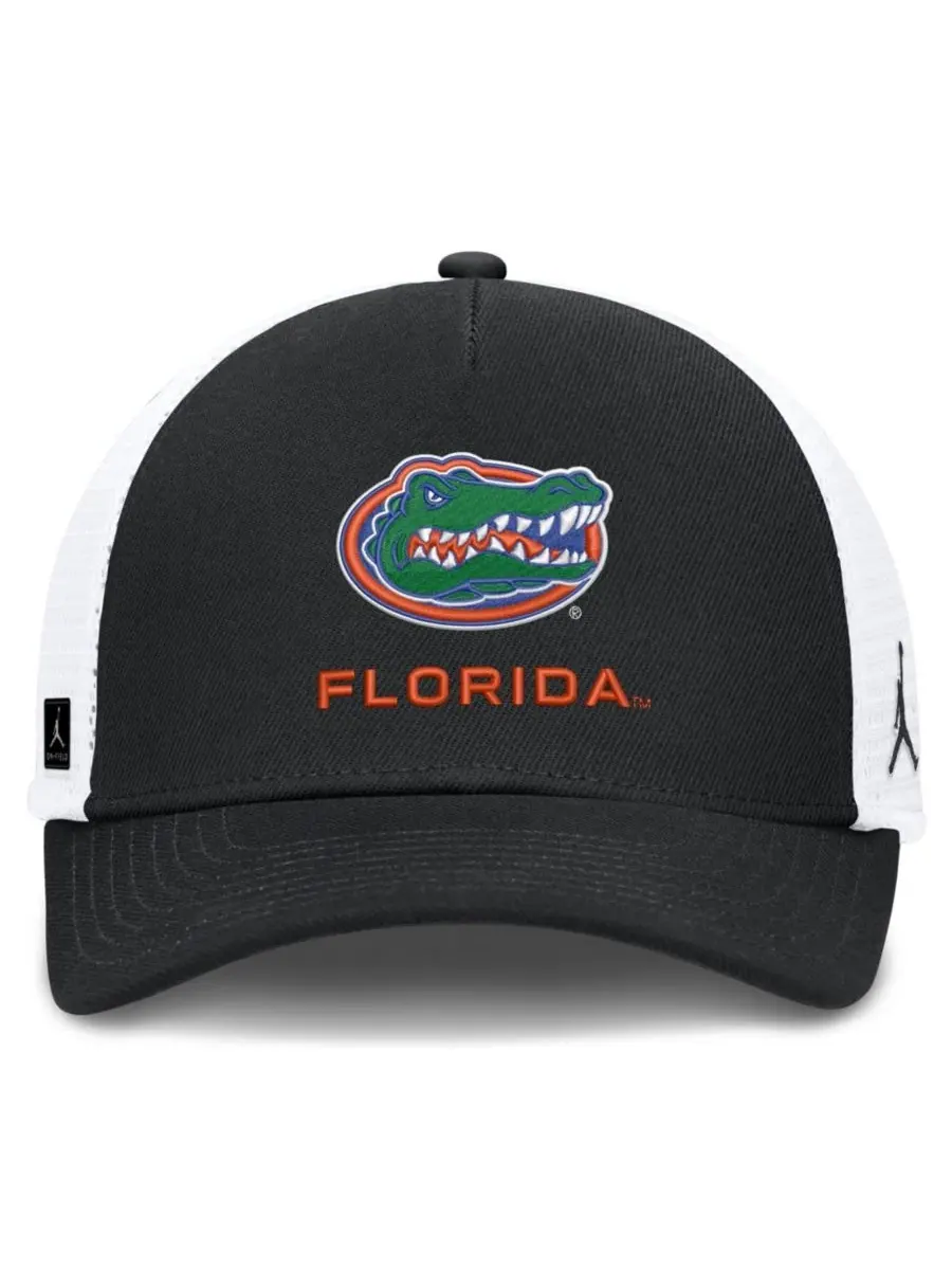 Кепка-тракер с вышивкой Florida Gators Jordan — изображение 2 из 3, черный белый