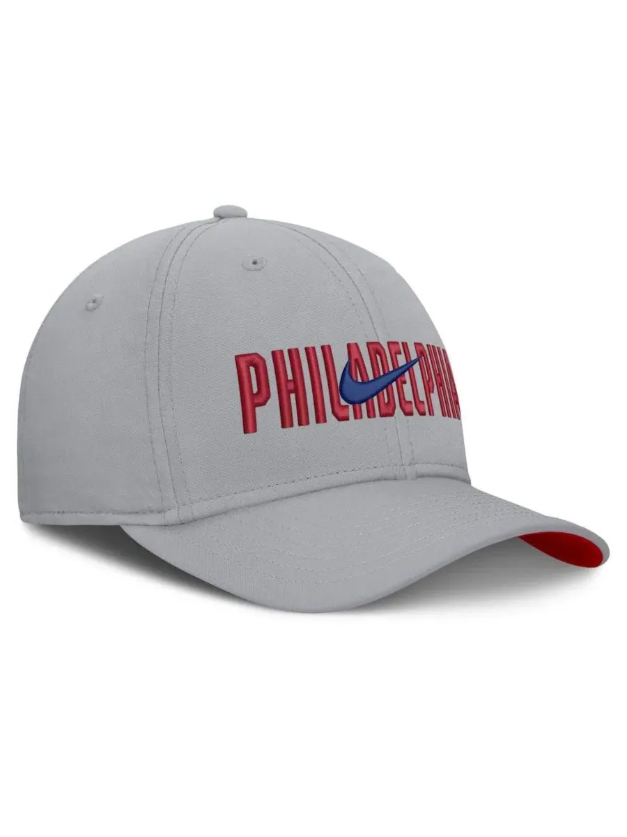 Кепка Nike Philadelphia Phillies Primetime Rise Dri-FIT Flex — изображение 3 из 5, серый