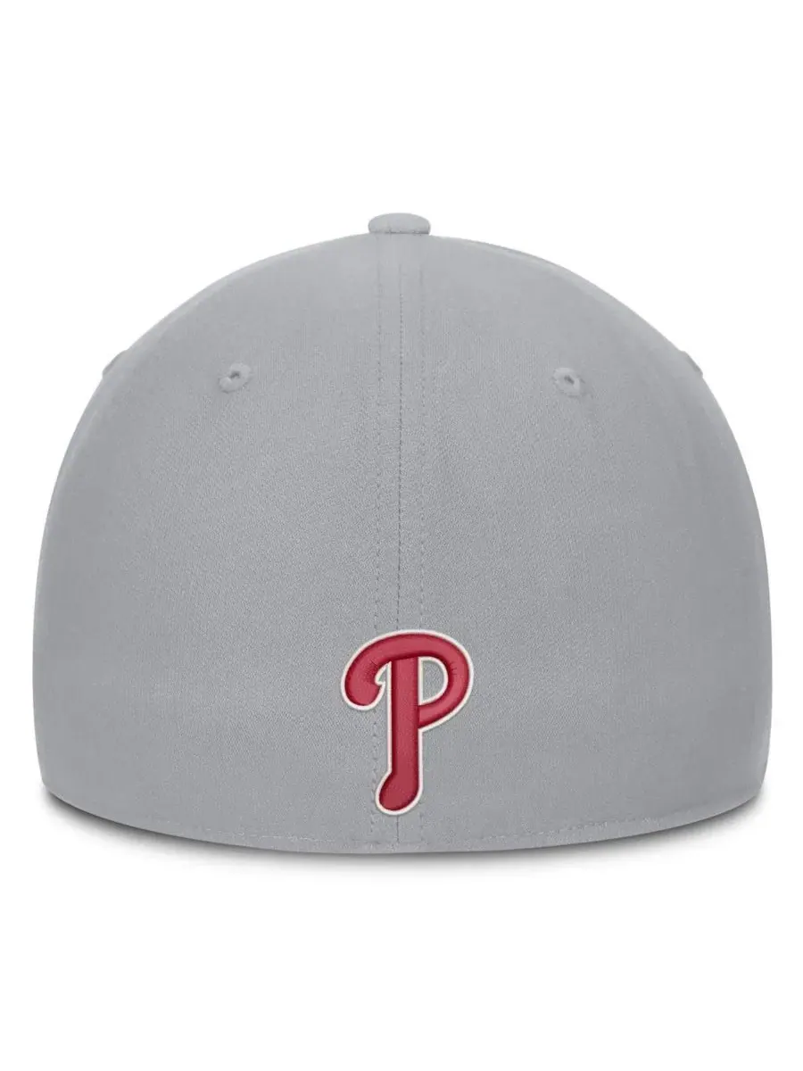 Кепка Nike Philadelphia Phillies Primetime Rise Dri-FIT Flex — изображение 4 из 5, серый