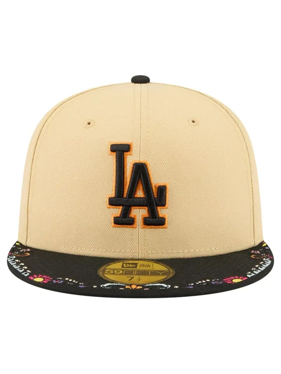 Кепка New Era Los Angeles Dodgers Two-Tone Embroidered Visor 59FIFTY — изображение 2 из 5, светлый бежевый