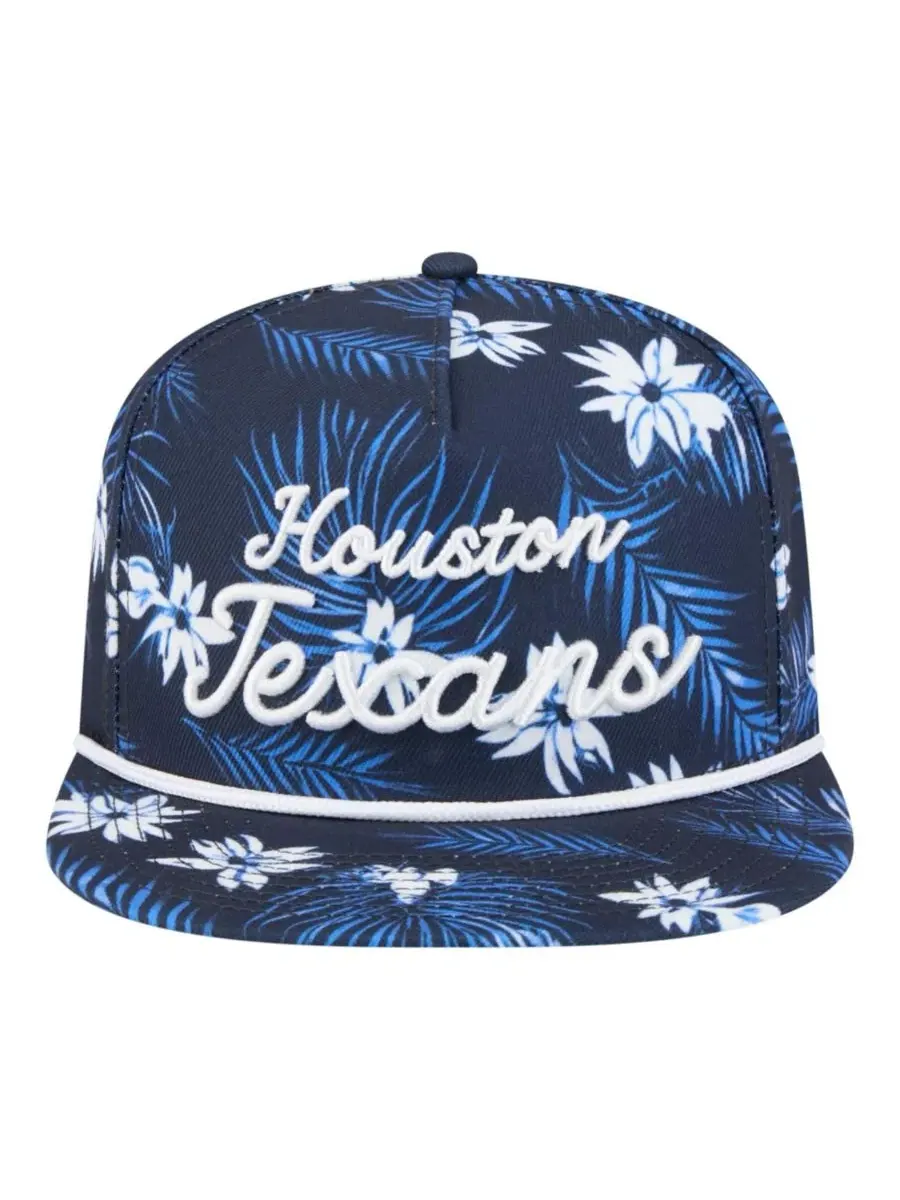 Кепка-снэпбек New Era Houston Texans Palm Print A-Frame 9FIFTY — изображение 2 из 5, темно-синий