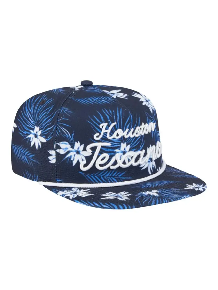 Кепка-снэпбек New Era Houston Texans Palm Print A-Frame 9FIFTY — изображение 3 из 5, темно-синий