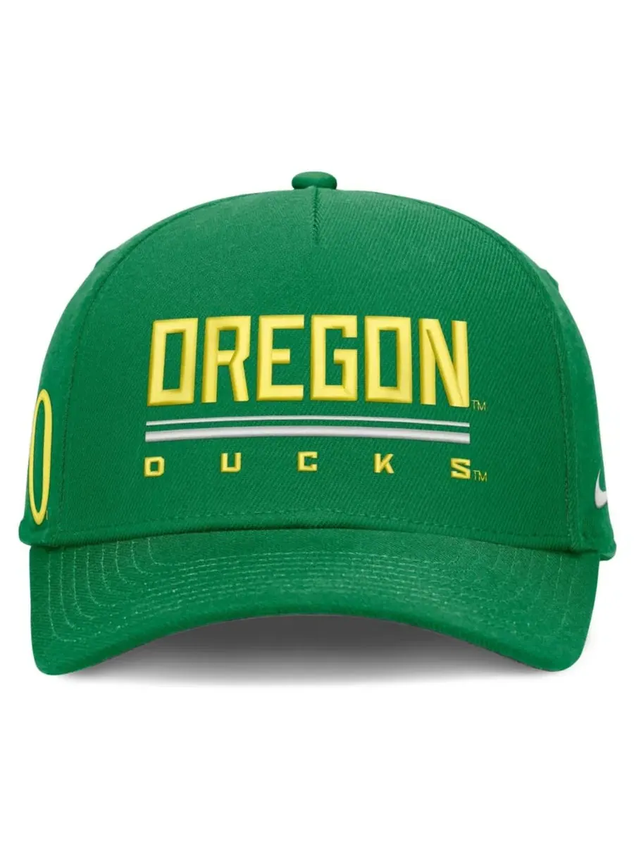 Кепка Nike Oregon Ducks 2026 Sideline Dri-FIT Rise Adjustable — изображение 2 из 5, зеленый