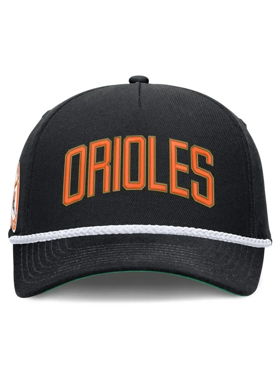 Кепка Nike с вышивкой Baltimore Orioles, Cooperstown Collection Rise — изображение 4 из 4, черный зеленый