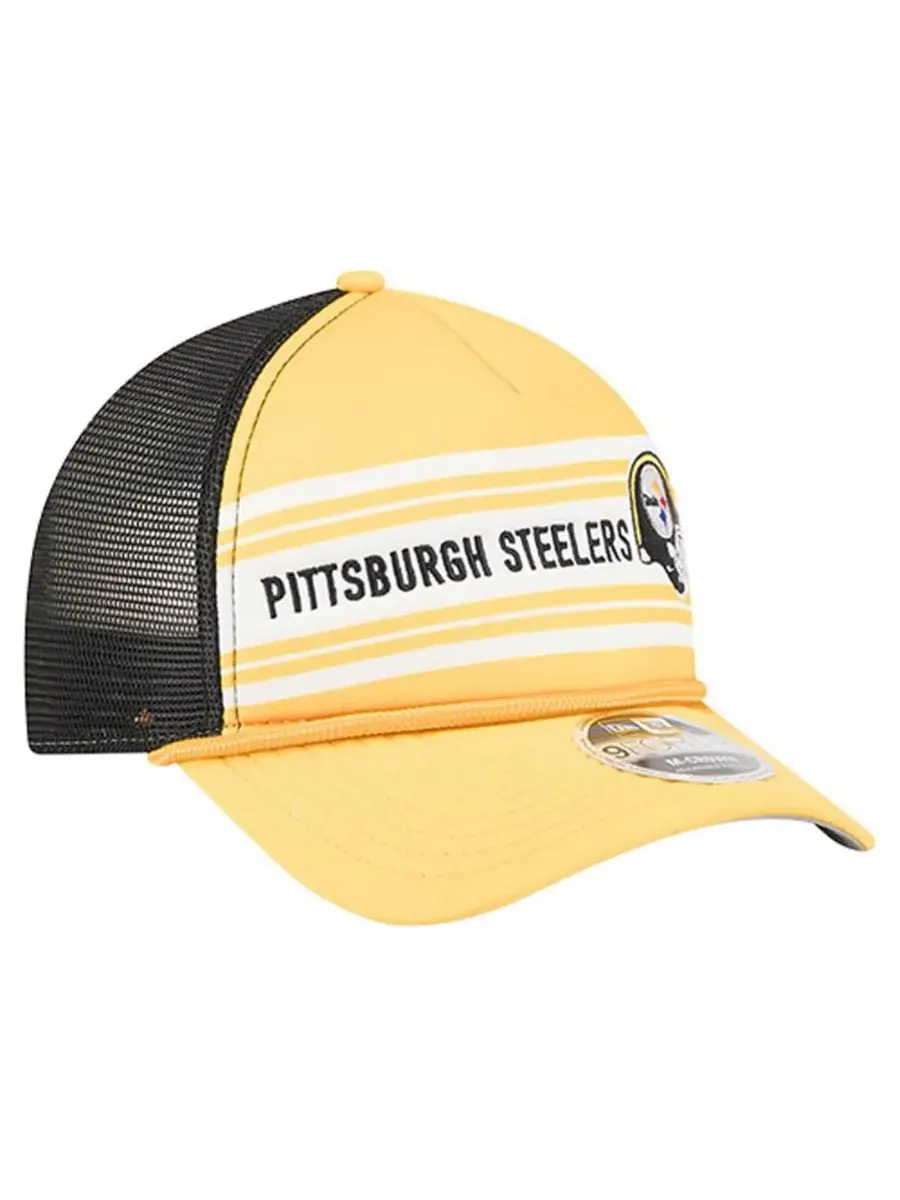 Мужская золотистая регулируемая бейсболка Pittsburgh Steelers Linear A-Frame 9FORTY New Era — изображение 5 из 5, золото
