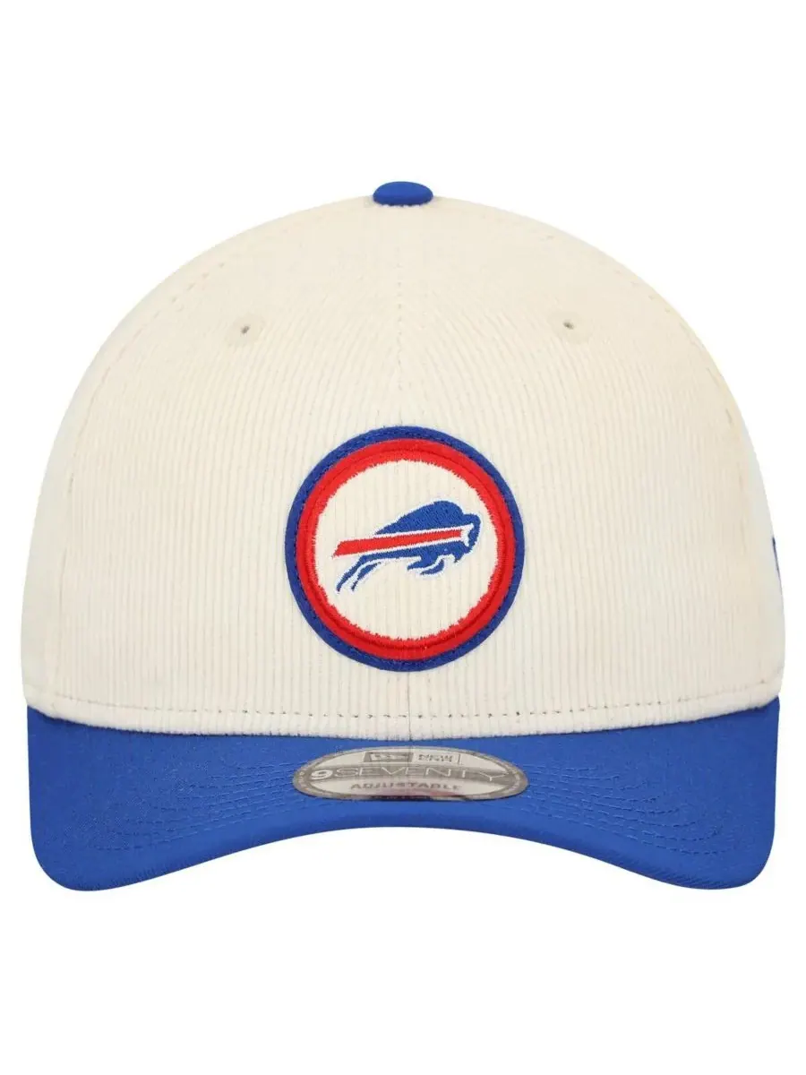 Мужская регулируемая кепка Stone Buffalo Bills Loyal Corduroy 9SEVENTY New Era — изображение 2 из 4, серый