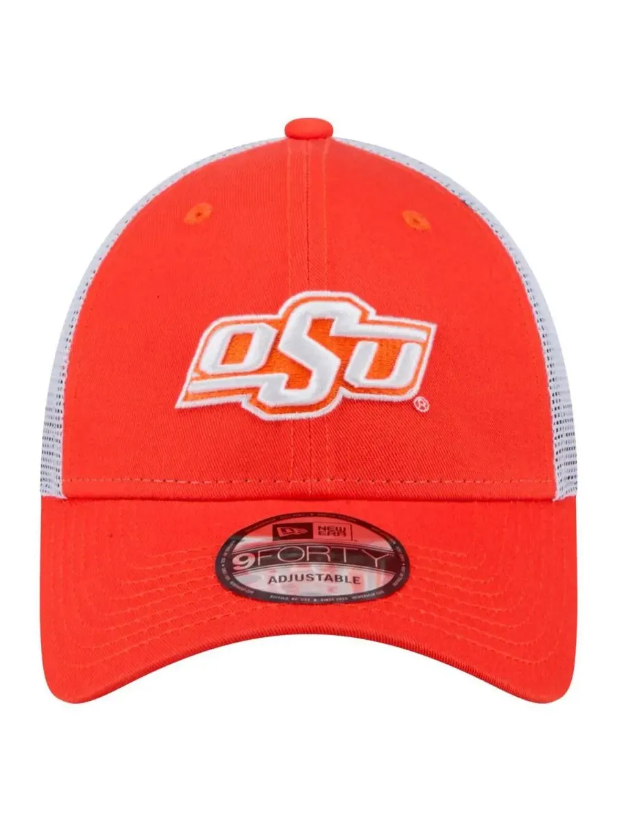 New Era Мужская оранжевая кепка-тракер Oklahoma State Cowboys 9FORTY с регулируемым размером — изображение 2 из 4, оранжевый