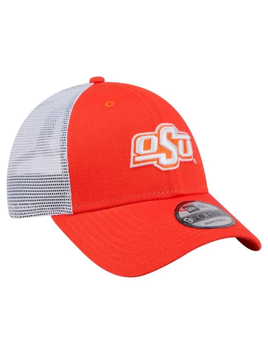New Era Мужская оранжевая кепка-тракер Oklahoma State Cowboys 9FORTY с регулируемым размером — изображение 3 из 4, оранжевый