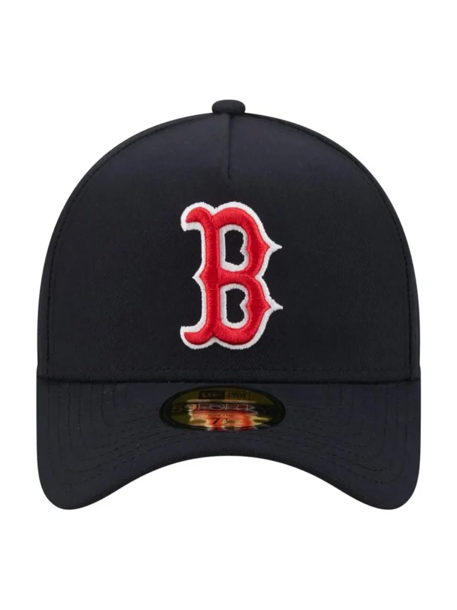Кепка New Era A-Frame 59FORTY с вышитым логотипом Boston Red Sox — изображение 3 из 5, темно-синий