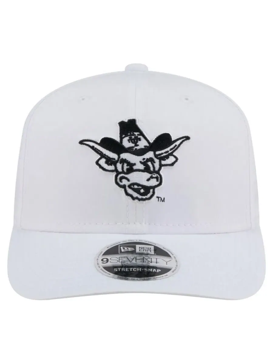 Кепка с принтом Texas Longhorns Perform Vault 9SEVENTY Stretch-Snap New Era — изображение 2 из 4, белый