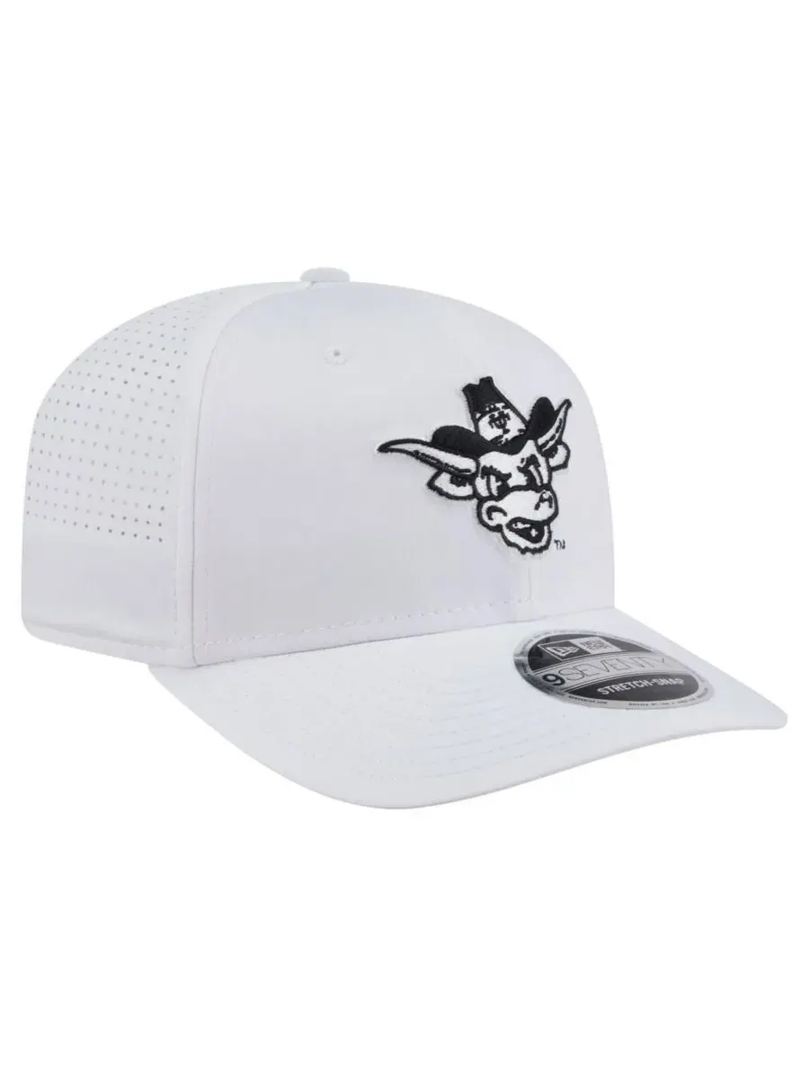 Кепка с принтом Texas Longhorns Perform Vault 9SEVENTY Stretch-Snap New Era — изображение 3 из 4, белый