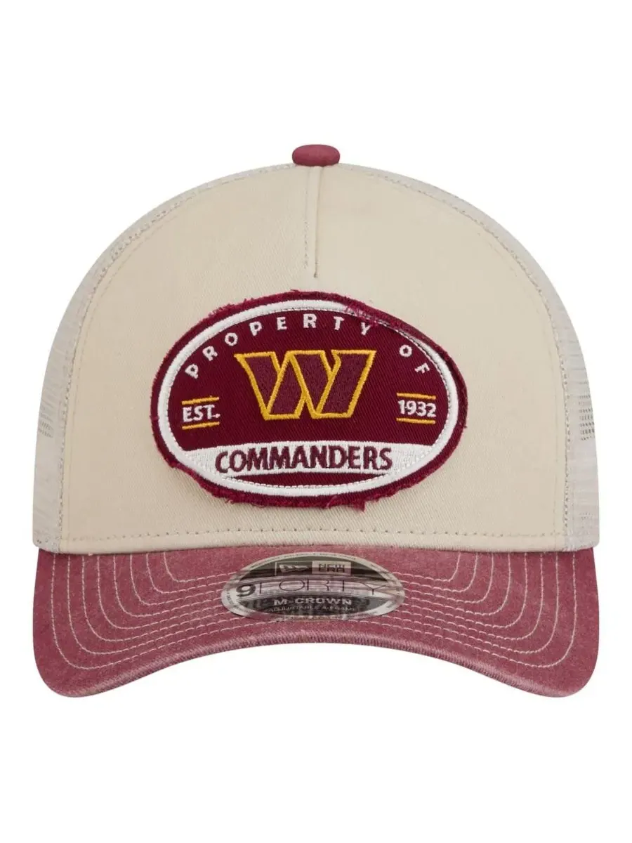 Бейсболка New Era Washington Commanders Frayed M-Crown A-Frame 9FORTY — изображение 4 из 4, натуральный бордовый