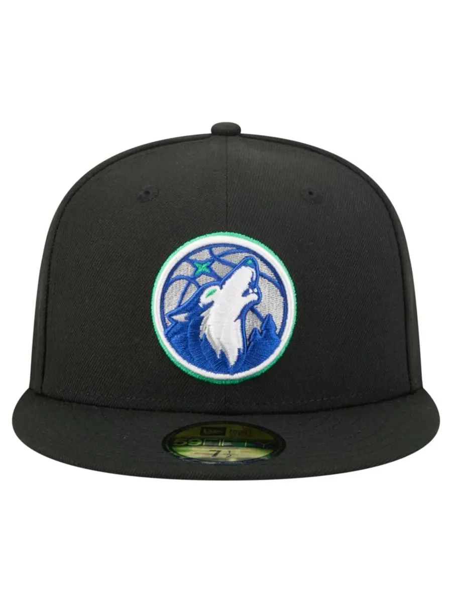 Кепка New Era 59FIFTY с вышивкой, Minnesota Timberwolves — изображение 2 из 5, черный