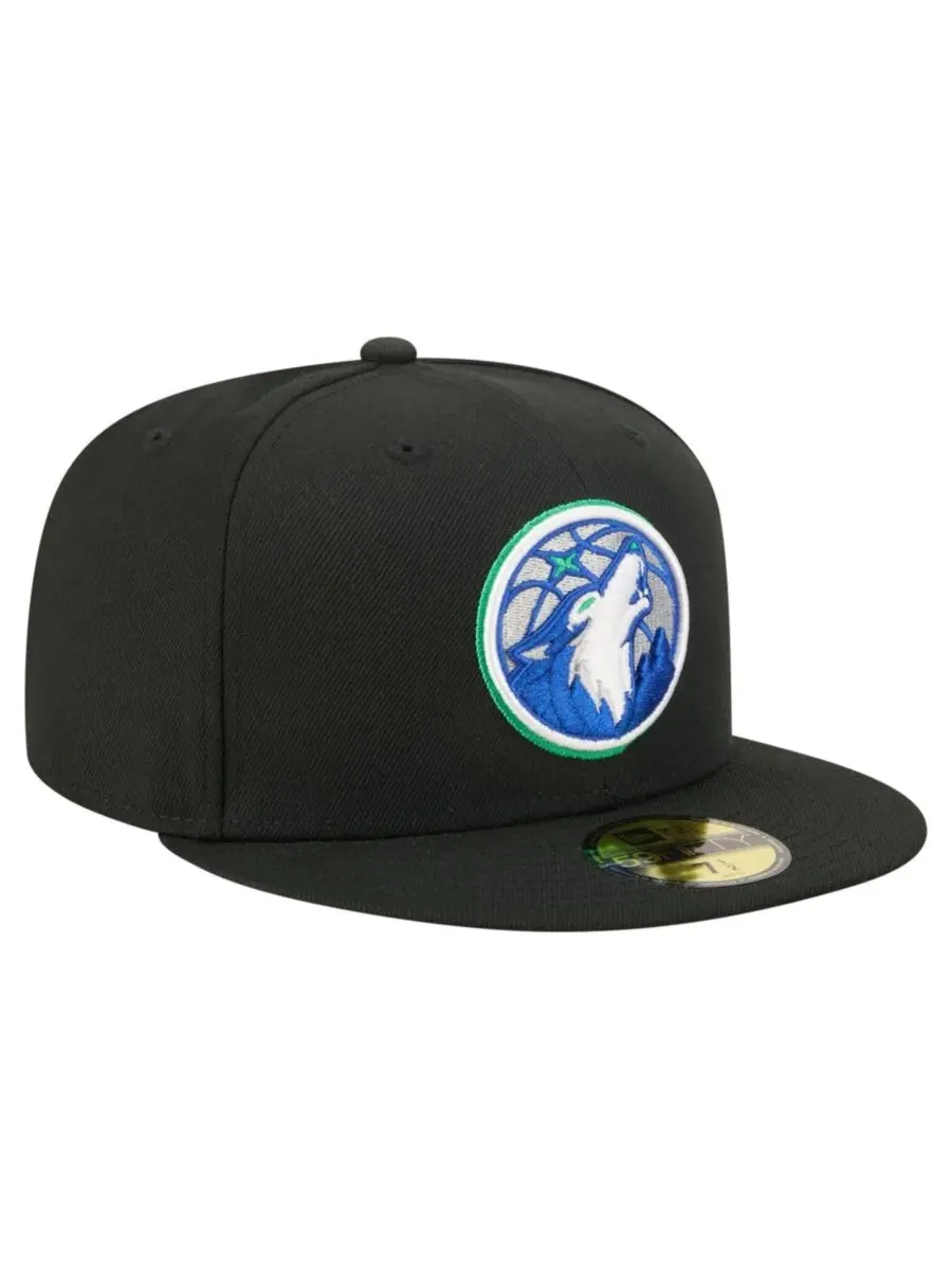 Кепка New Era 59FIFTY с вышивкой, Minnesota Timberwolves — изображение 3 из 5, черный