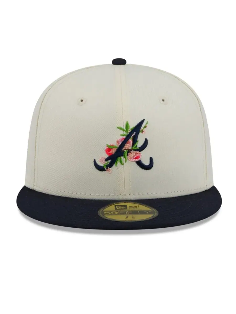 Кепка New Era Atlanta Braves Blossom 59FIFTY — изображение 5 из 5, белый темно-синий
