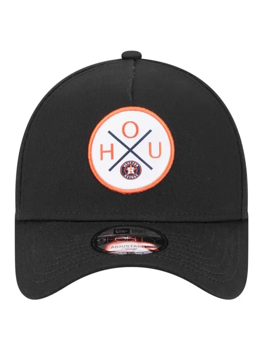 New Era Мужская черная регулируемая бейсболка Houston Astros 9FORTY A-Frame — изображение 5 из 5, черный