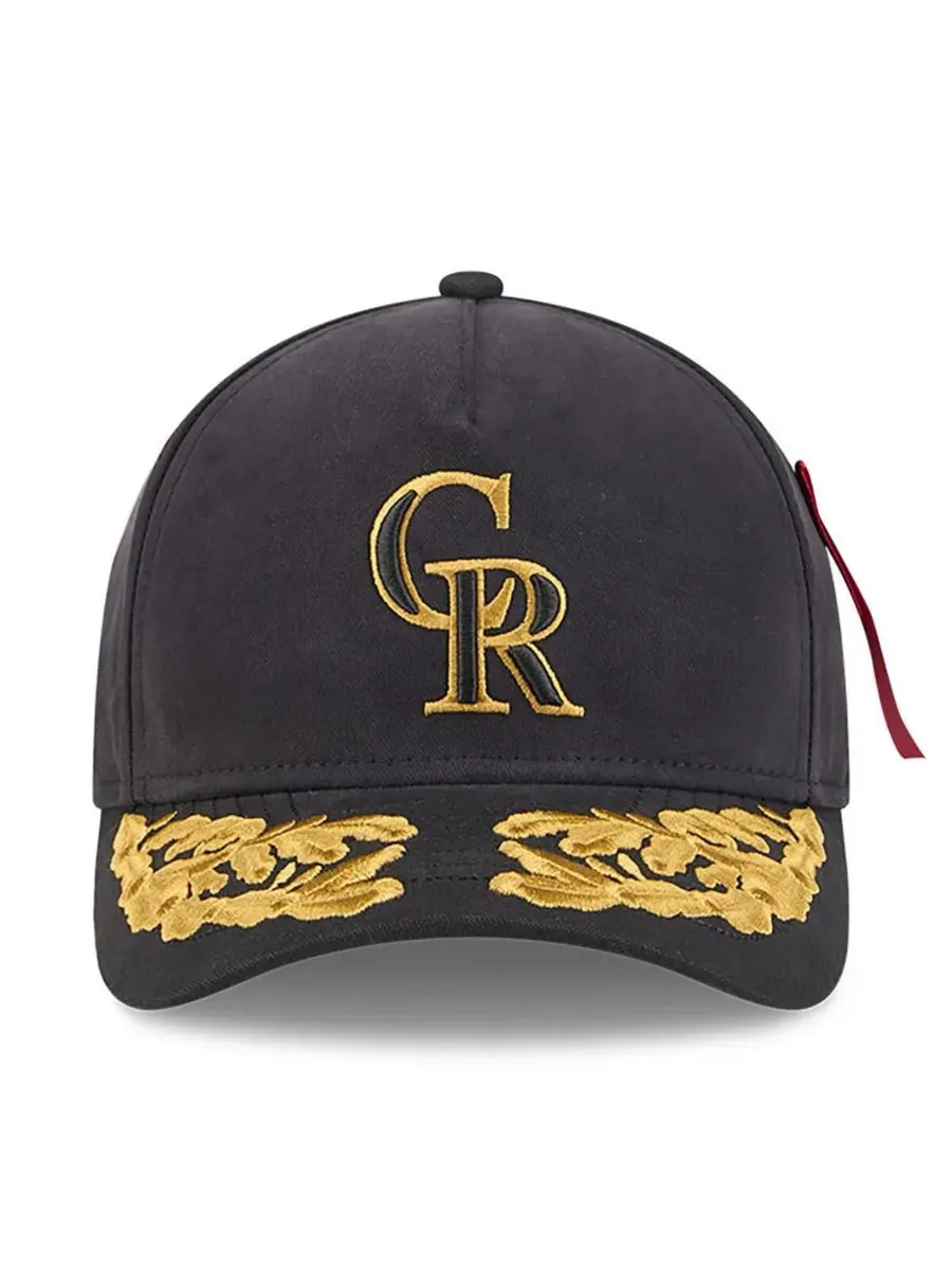 New Era Мужская черная регулируемая кепка Colorado Rockies A-Frame 9FORTY — изображение 2 из 4, черный