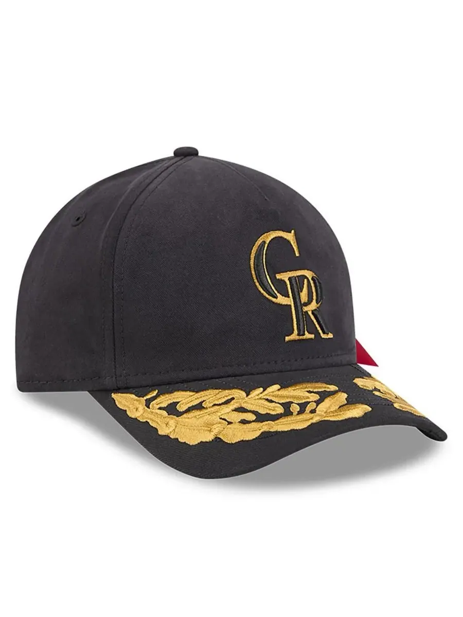 New Era Мужская черная регулируемая кепка Colorado Rockies A-Frame 9FORTY — изображение 4 из 4, черный