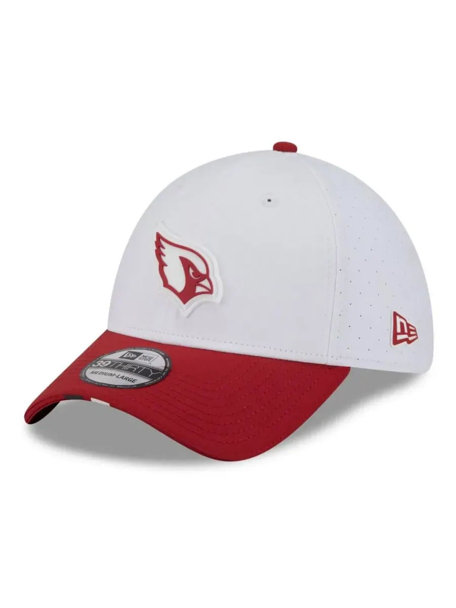 New Era Мужская белая/синяя бейсболка Arizona Cardinals 2025 NFL Training Camp 39THIRTY Flex Hat