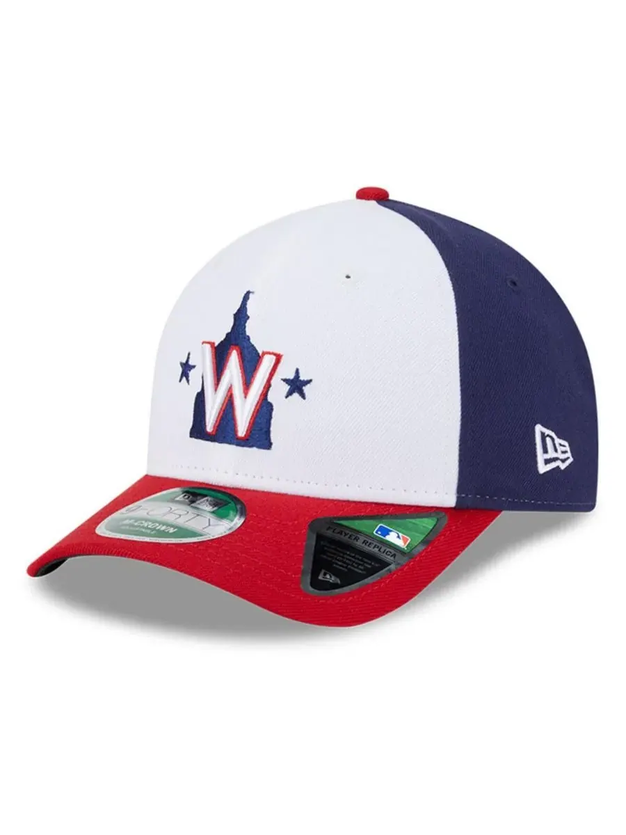 New Era Мужская белая бейсболка Washington Nationals Player Replica 9FORTY с регулируемым размером