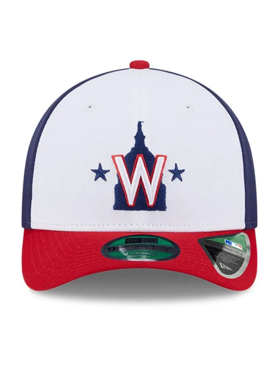 New Era Мужская белая бейсболка Washington Nationals Player Replica 9FORTY с регулируемым размером — изображение 5 из 5