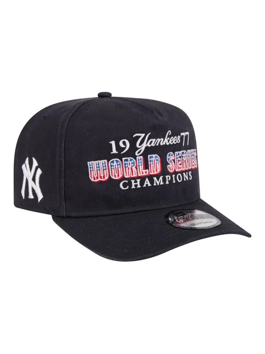 Мужская темно-синяя бейсболка 9FIFTY A-Frame Snapback с изображением чемпионов Мировой серии 1977