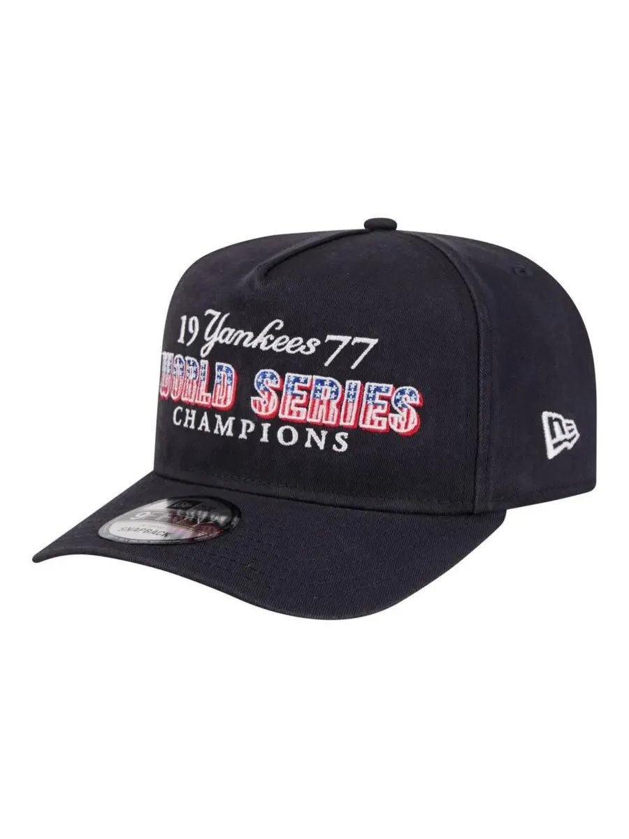 Мужская темно-синяя бейсболка 9FIFTY A-Frame Snapback с изображением чемпионов Мировой серии 1977 — изображение 3 из 4