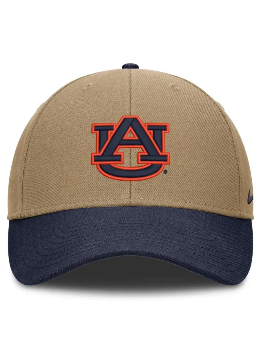 Кепка Nike Auburn Tigers Primetime Rise Dri-FIT — изображение 2 из 4, бежевый темно-синий