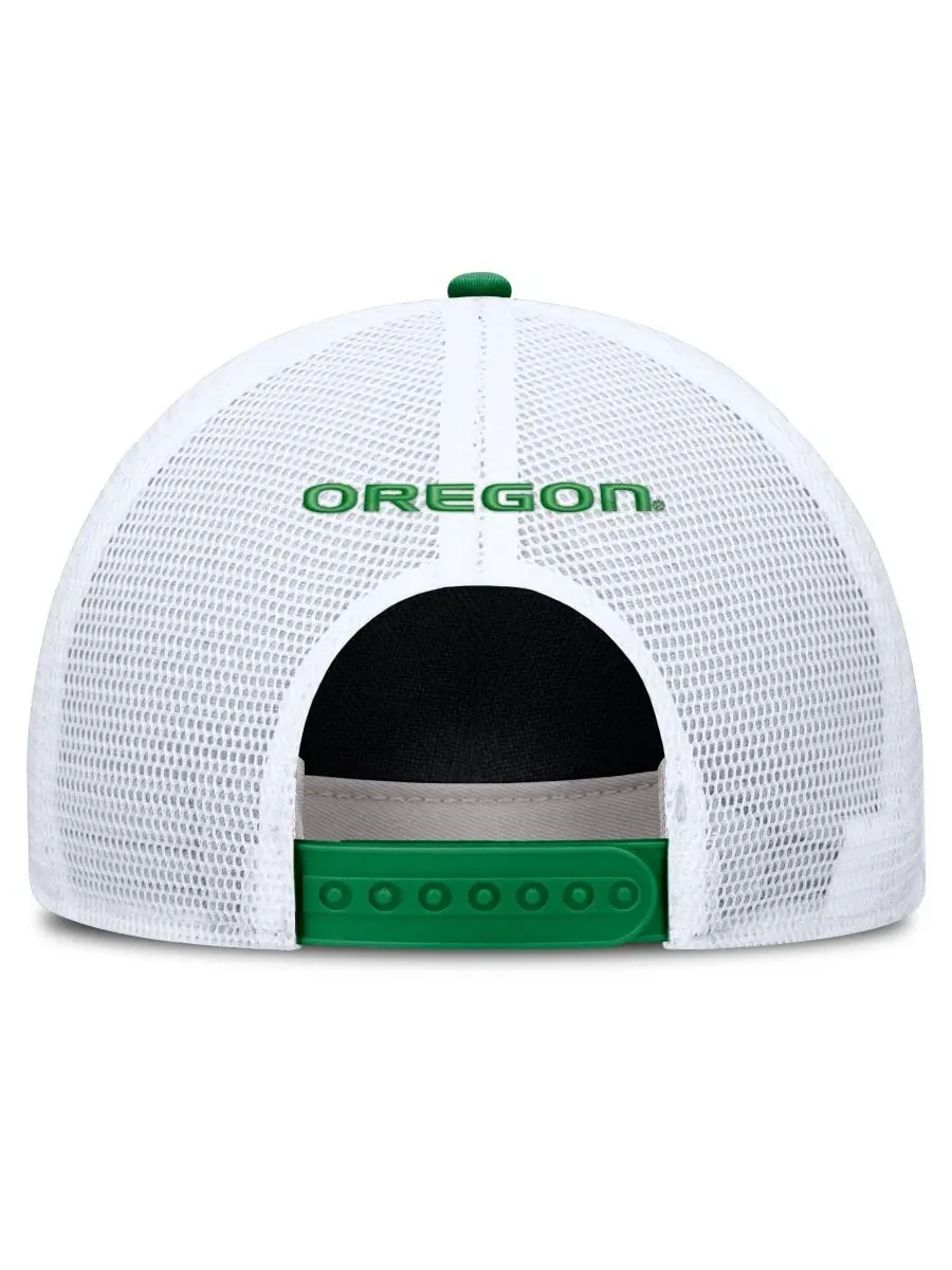 Кепка-тракер с веревочным декором Oregon Ducks 2026 On-Field Gameday Rope Trucker Nike — изображение 4 из 4, зеленый белый