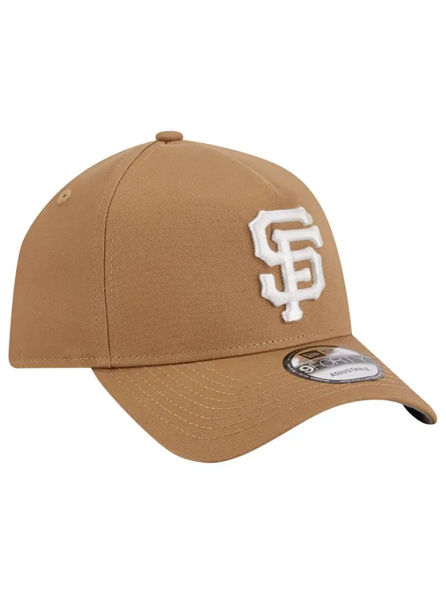 Мужская регулируемая бейсболка San Francisco Giants A-Frame 9FORTY цвета хаки New Era — изображение 3 из 4
