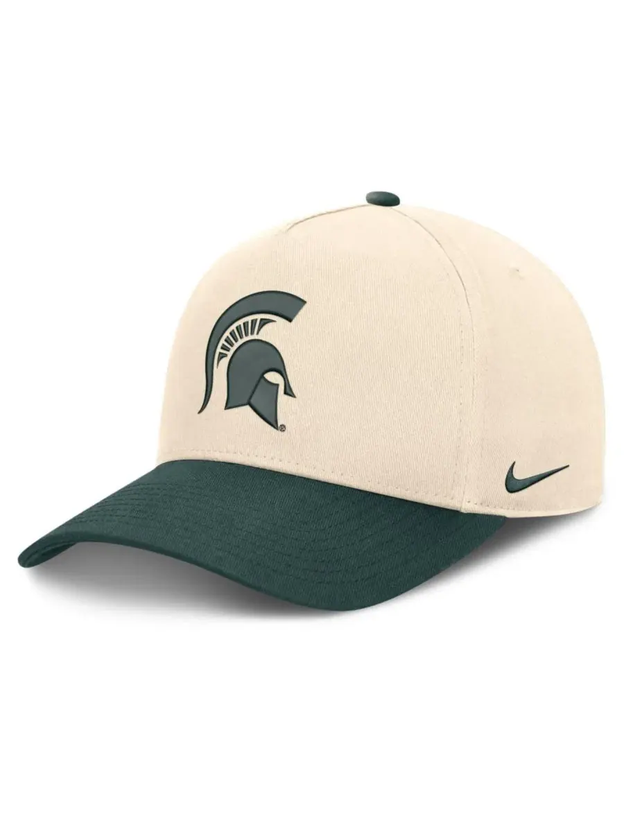 Кепка Nike Campus Prep Rise с вышитым логотипом Michigan State Spartans
