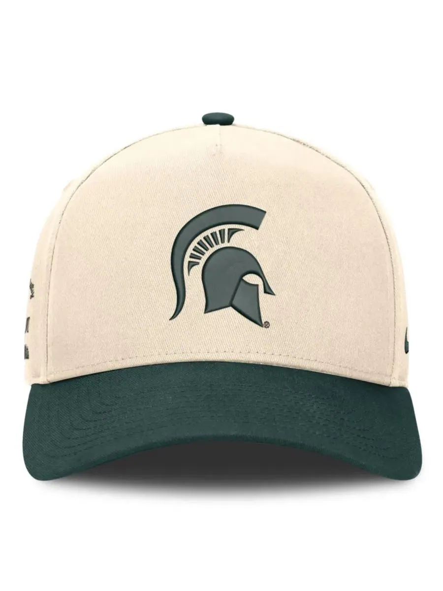 Кепка Nike Campus Prep Rise с вышитым логотипом Michigan State Spartans — изображение 2 из 4, натуральный зеленый