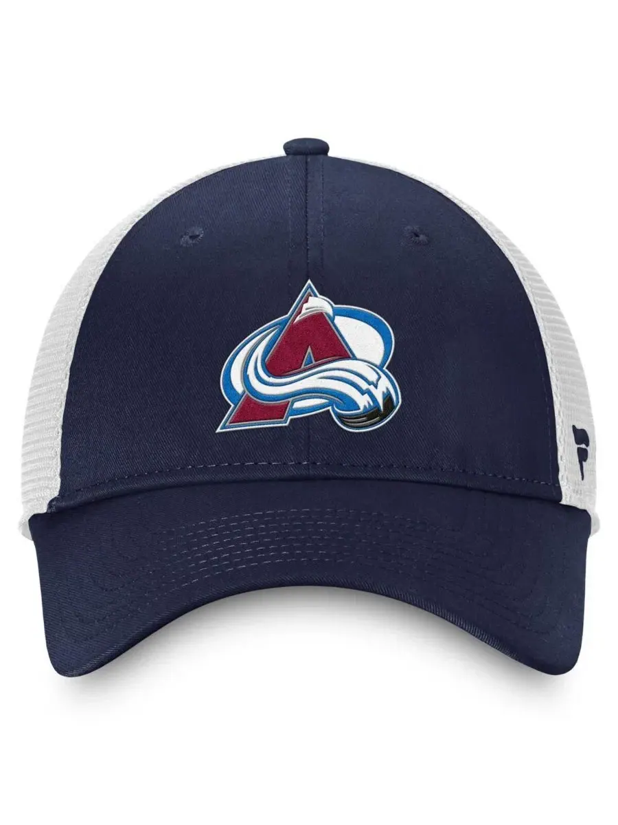 Бейсболка-тракер с вышитым логотипом Colorado Avalanche Fanatics — изображение 2 из 4, темно-синий белый