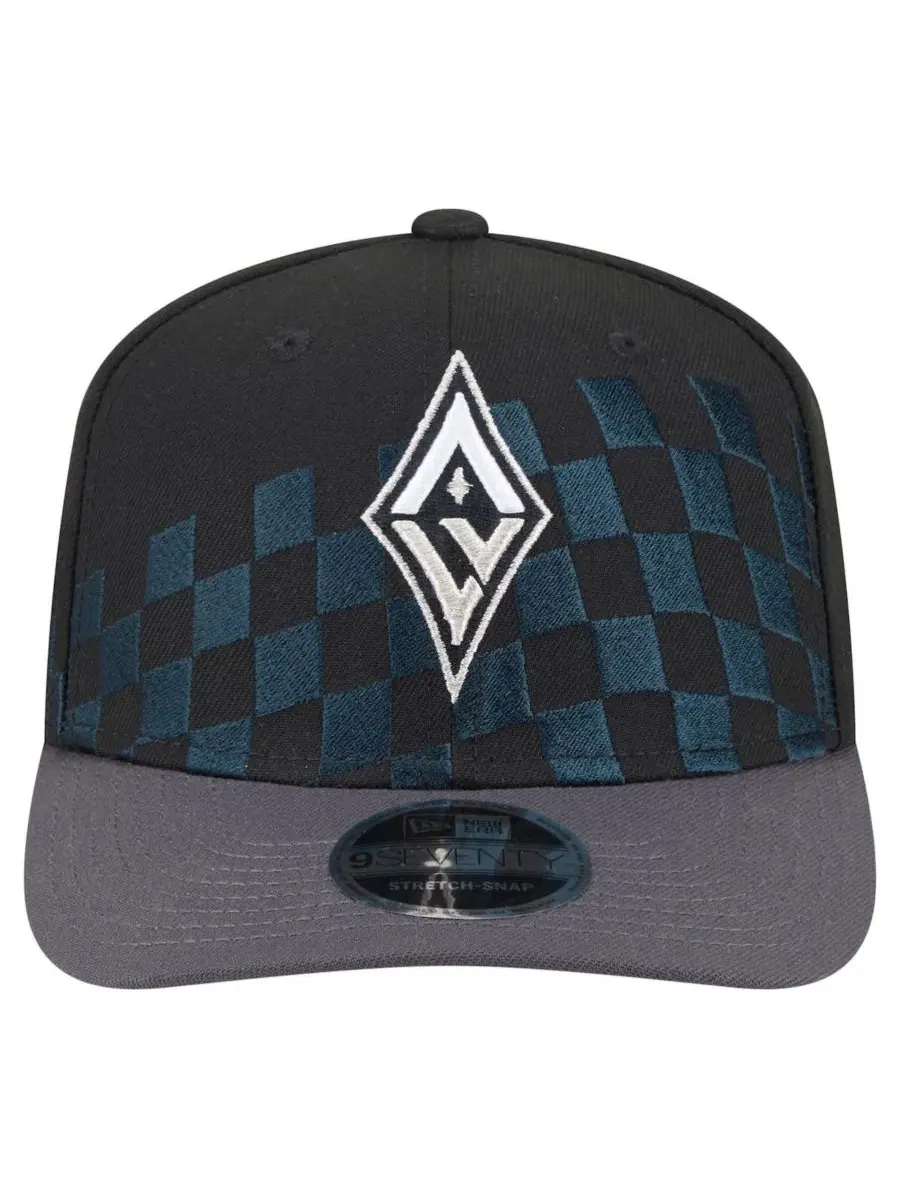 Кепка с принтом в клетку 9SEVENTY Checkerboard Print Adjustable Hat New Era — изображение 4 из 4, черный