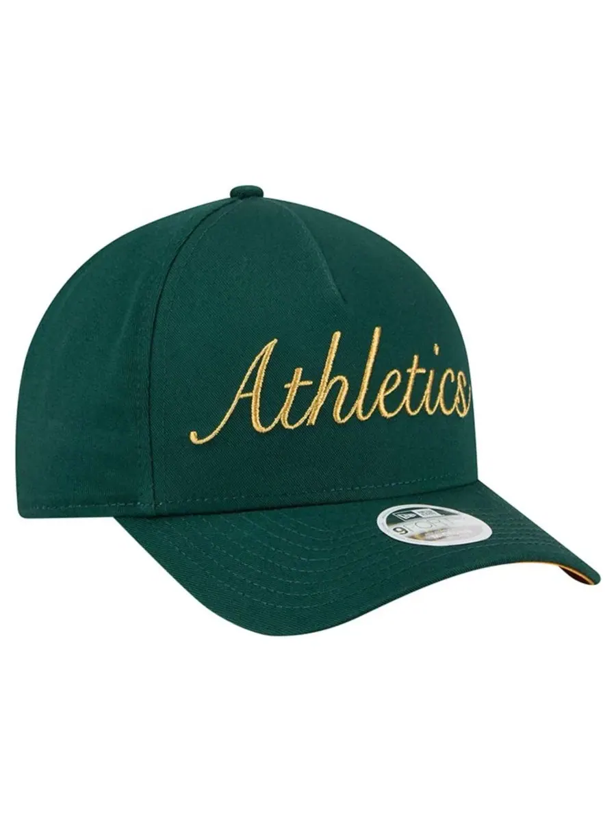 Кепка Athletics Metallic A-Frame 9FORTY New Era — изображение 3 из 5, зеленый