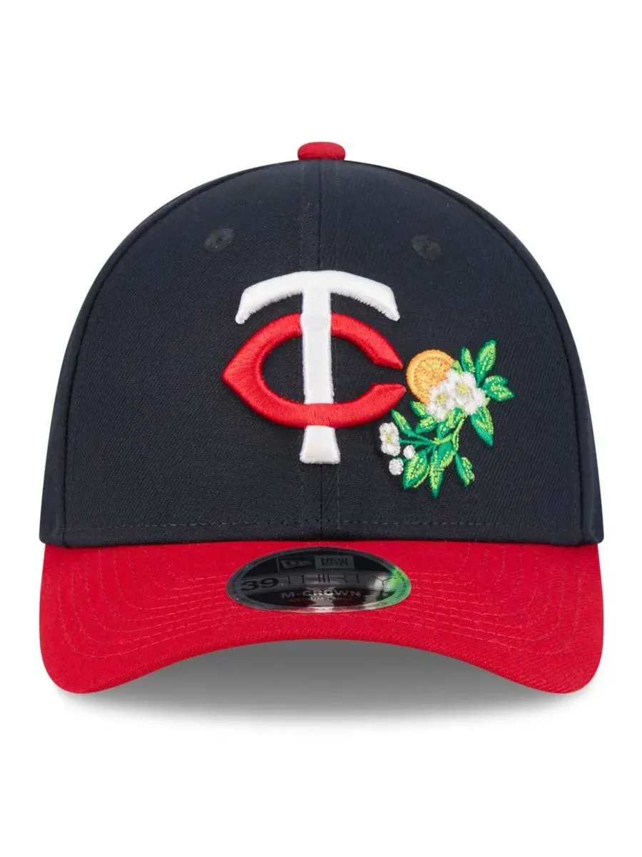 Бейсболка New Era Minnesota Twins 2026 Spring Training M-Crown 39THIRTY Flex Hat — изображение 2 из 4, темно-синий красный