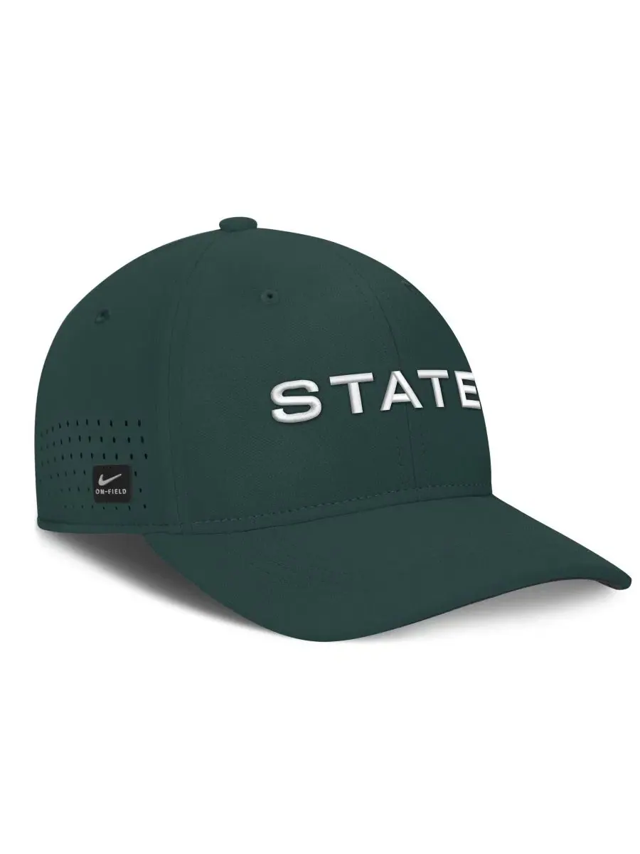 Кепка с вышивкой Michigan State Spartans Nike — изображение 3 из 5, зеленый