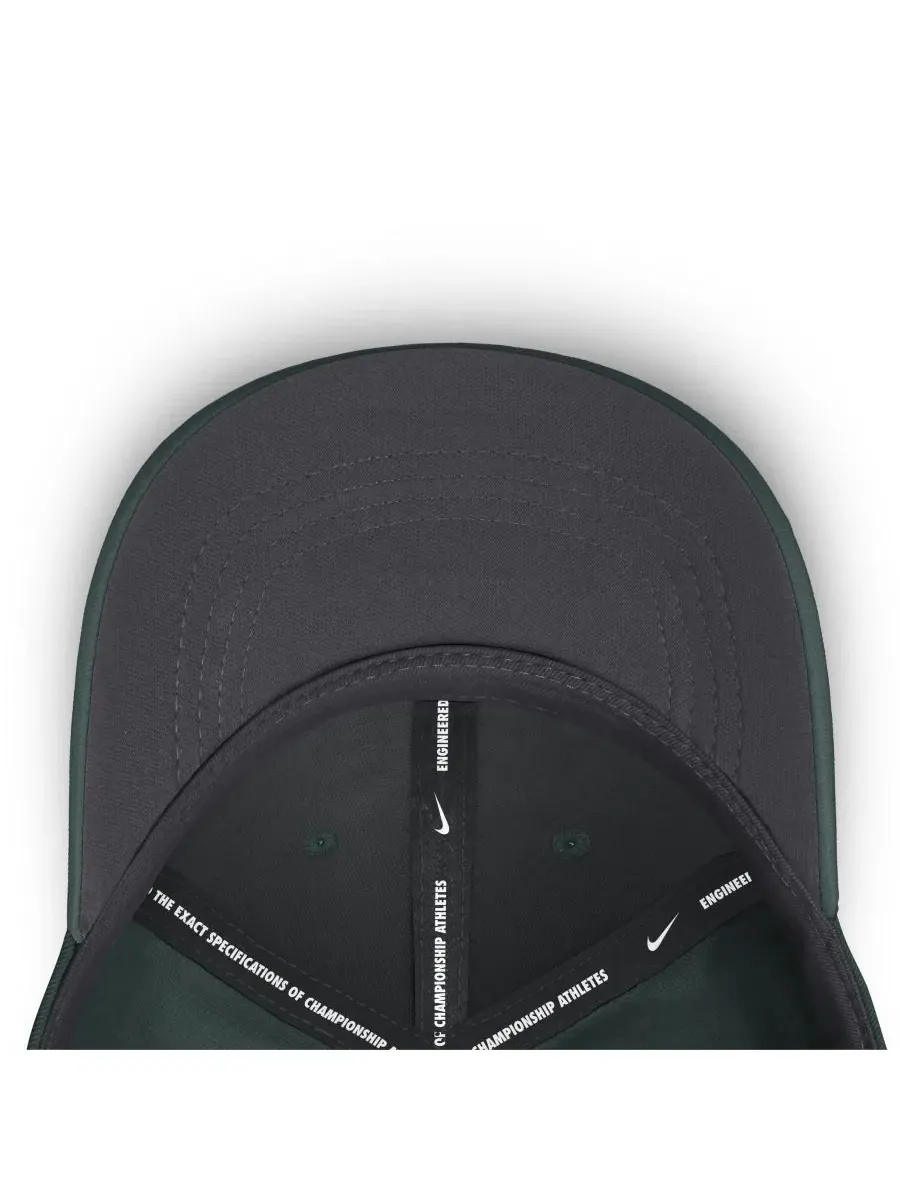 Кепка с вышивкой Michigan State Spartans Nike — изображение 5 из 5, зеленый