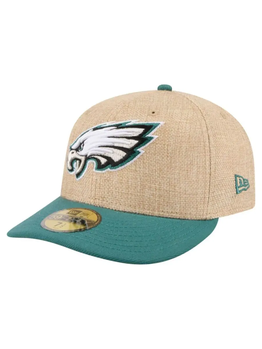 Кепка фиттед с высокой тульей и плоским козырьком, с вышивкой Philadelphia Eagles New Era