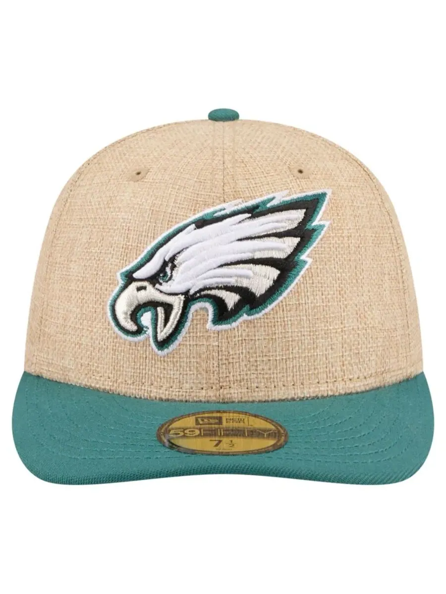 Кепка фиттед с высокой тульей и плоским козырьком, с вышивкой Philadelphia Eagles New Era — изображение 2 из 7