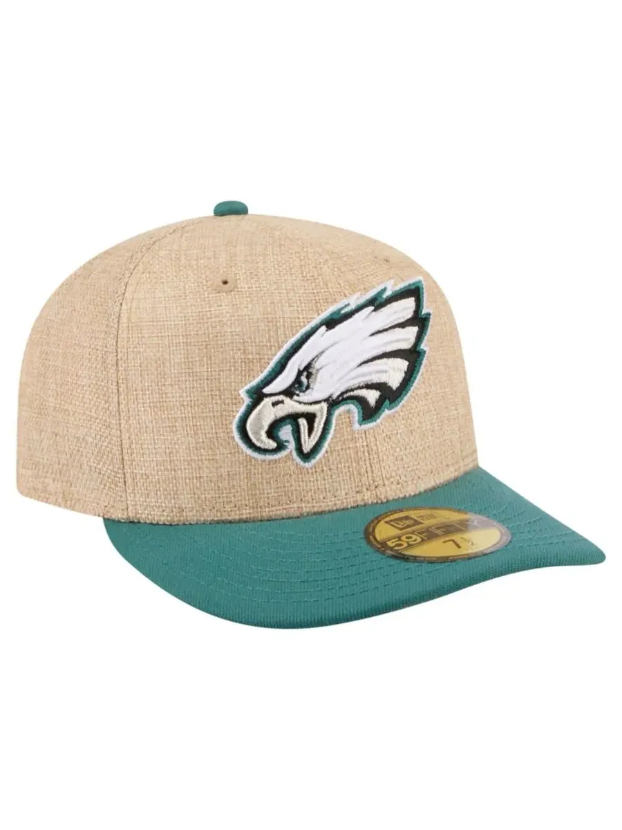 Кепка фиттед с высокой тульей и плоским козырьком, с вышивкой Philadelphia Eagles New Era — изображение 3 из 7