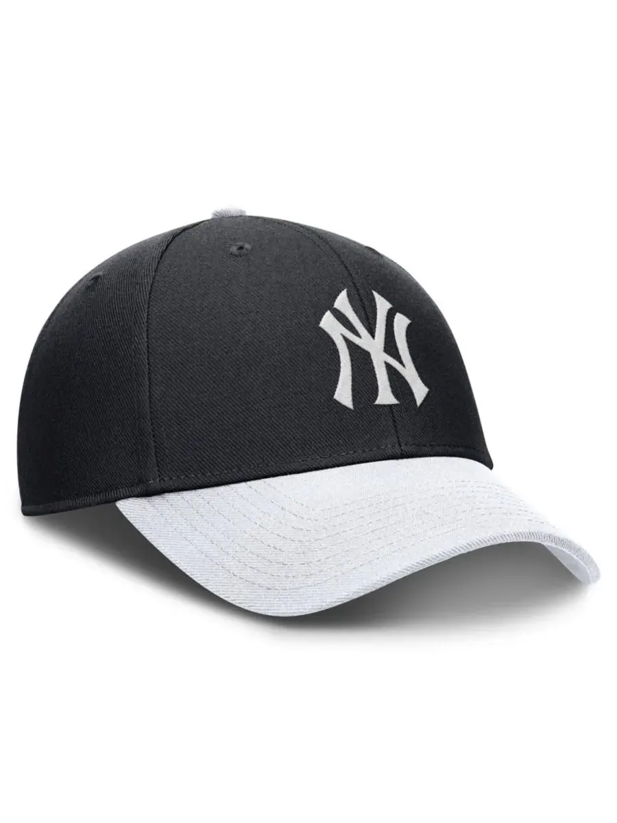 Кепка Dri-FIT Club с вышивкой New York Yankees Nike — изображение 3 из 4, темно-синий белый