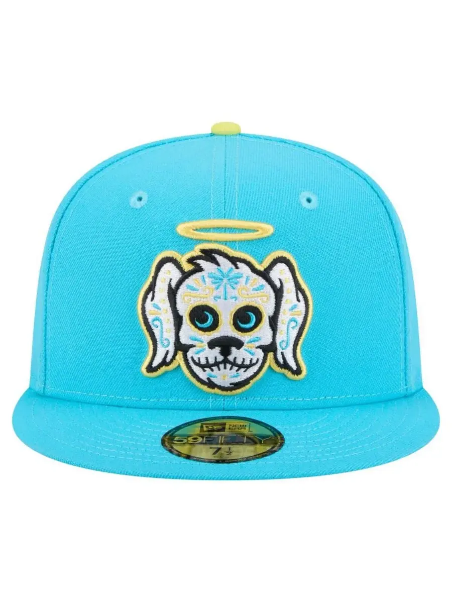 New Era Мужская светло-голубая кепка Charleston RiverDogs Copa de la Diversion 59FIFTY — изображение 2 из 4, светлый синий