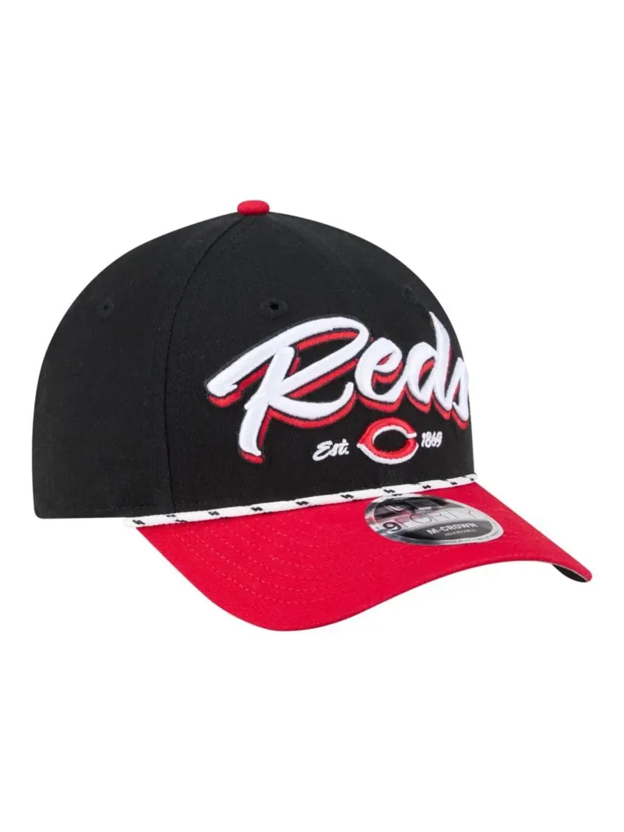 Кепка с вышивкой Cincinnati Reds Team Loyal 9FORTY M-Crown New Era — изображение 3 из 7, черный красный