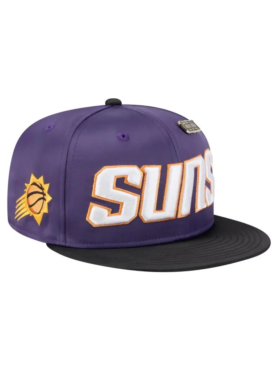 New Era Мужская фиолетово-черная атласная винтажная кепка Phoenix Suns 59FIFTY с двухцветной