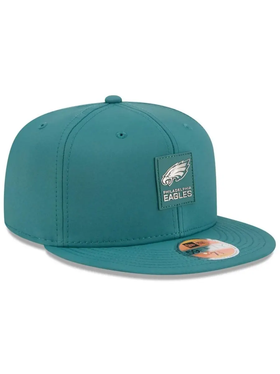New Era Мужская кепка Philadelphia Eagles 2025 Sideline 59FIFTY — изображение 4 из 5, зеленый