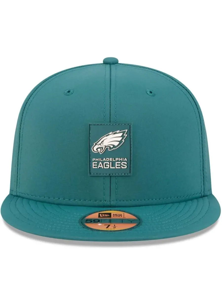 New Era Мужская кепка Philadelphia Eagles 2025 Sideline 59FIFTY — изображение 5 из 5, зеленый