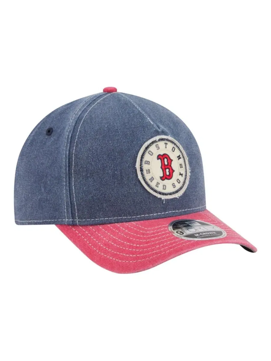 Бейсболка New Era с вышитым патчем Boston Red Sox — изображение 3 из 5, темно-синий красный
